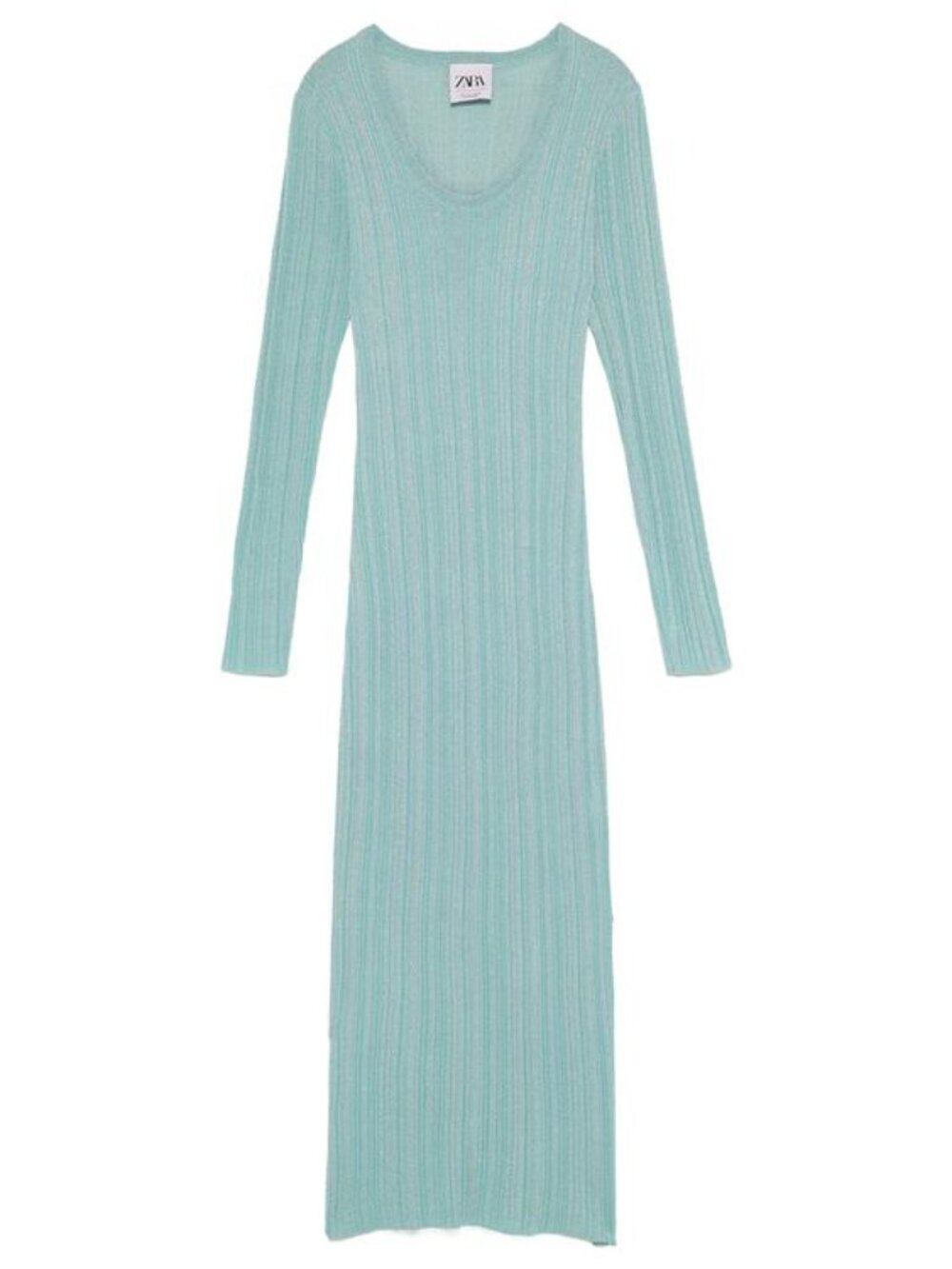 ZARA DRESS WITH METALLIC THREAD - Picture 2 of 10